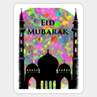 Eid Mubarak Mosque w14t Sticker